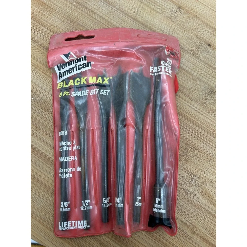 Vermont American Black‎ max 6Pc.Spade Bit Set 14483